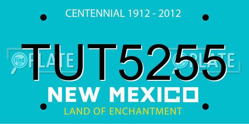 TUT5255 New Mexico License Plate