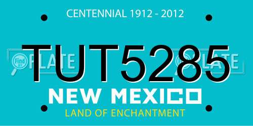 TUT5285 New Mexico License Plate