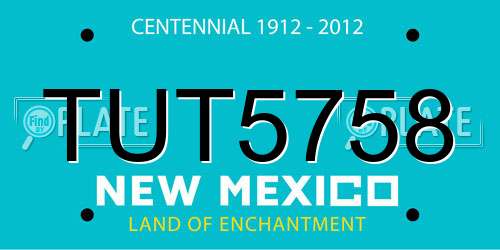 TUT5758 New Mexico License Plate