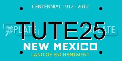 TUTE25 New Mexico License Plate
