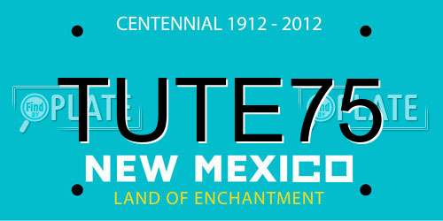 TUTE75 New Mexico License Plate