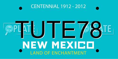 TUTE78 New Mexico License Plate