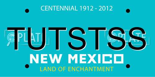 TUTSTSS New Mexico License Plate