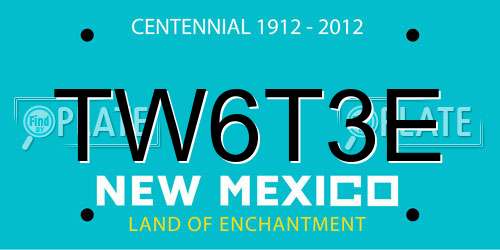TW6T3E New Mexico License Plate