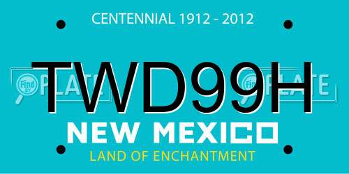 TWD99H New Mexico License Plate
