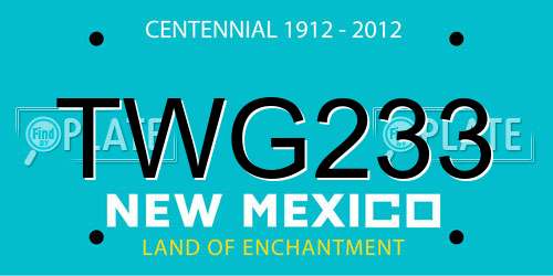 TWG233 New Mexico License Plate