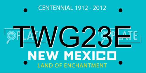 TWG23E New Mexico License Plate