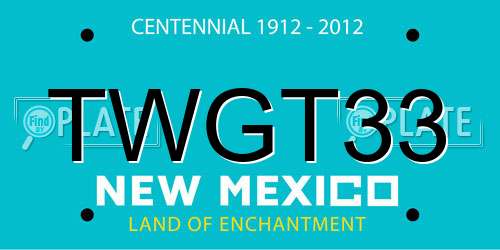 TWGT33 New Mexico License Plate