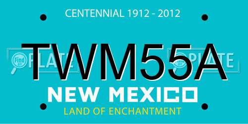 TWM55A New Mexico License Plate