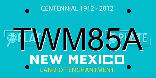 TWM85A New Mexico License Plate