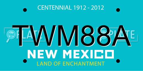 TWM88A New Mexico License Plate