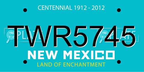 TWR5745 New Mexico License Plate