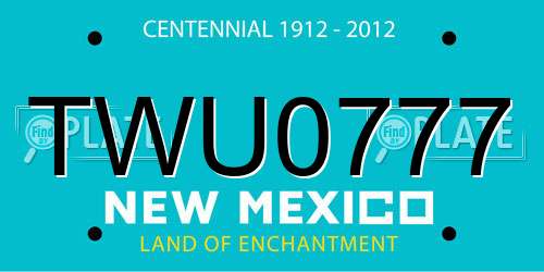 TWU0777 New Mexico License Plate