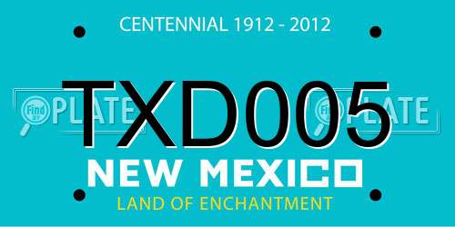 TXD005 New Mexico License Plate