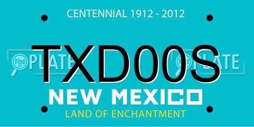 TXD00S New Mexico License Plate