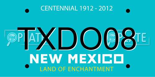 TXDO08 New Mexico License Plate