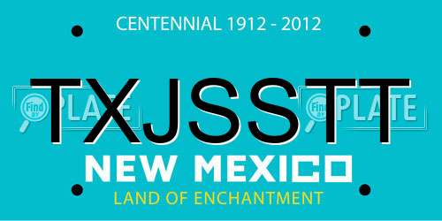 TXJSSTT New Mexico License Plate