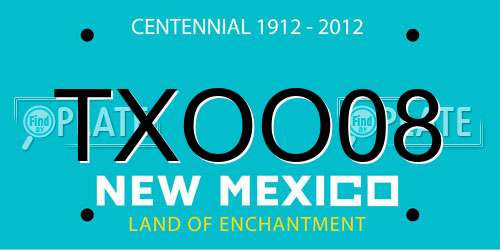 TXOO08 New Mexico License Plate