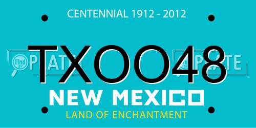 TXOO48 New Mexico License Plate