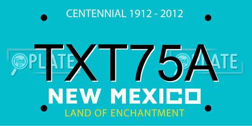 TXT75A New Mexico License Plate
