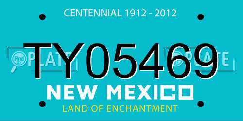 TY05469 New Mexico License Plate