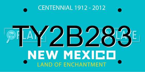TY2B283 New Mexico License Plate