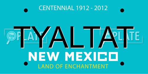TYALTAT New Mexico License Plate