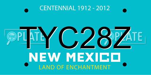 TYC28Z New Mexico License Plate