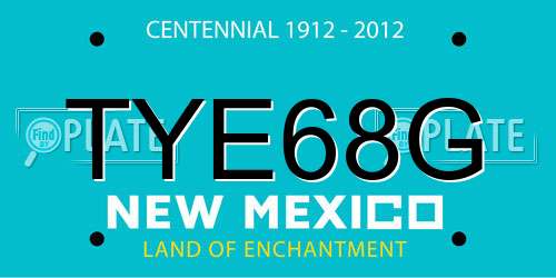 TYE68G New Mexico License Plate