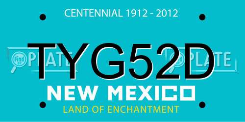 TYG52D New Mexico License Plate