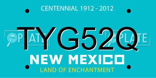 TYG52Q New Mexico License Plate