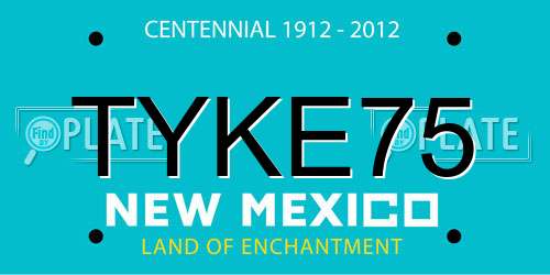 TYKE75 New Mexico License Plate