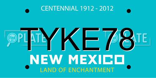 TYKE78 New Mexico License Plate