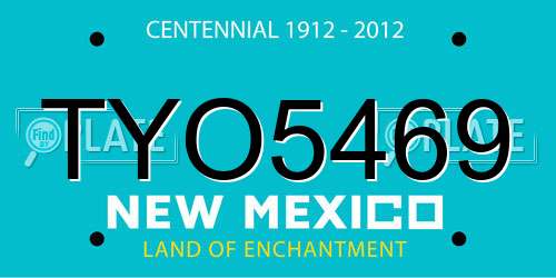 TYO5469 New Mexico License Plate