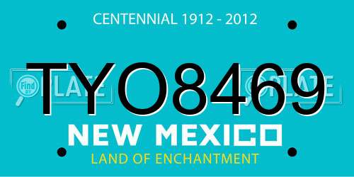 TYO8469 New Mexico License Plate