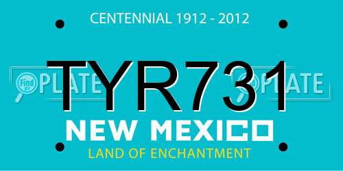 TYR731 New Mexico License Plate