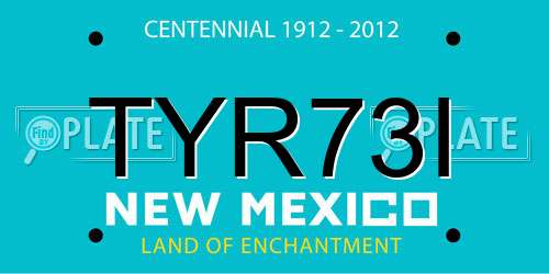 TYR73I New Mexico License Plate
