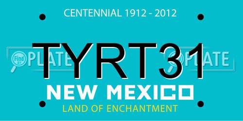 TYRT31 New Mexico License Plate