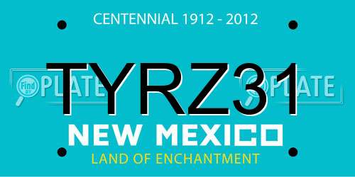 TYRZ31 New Mexico License Plate