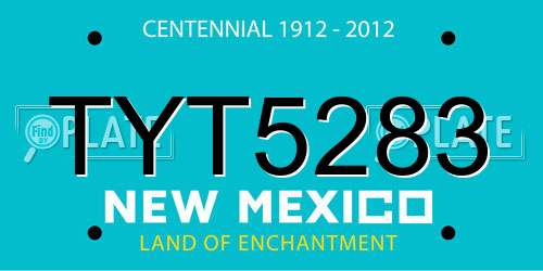 TYT5283 New Mexico License Plate