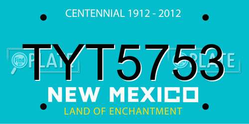 TYT5753 New Mexico License Plate