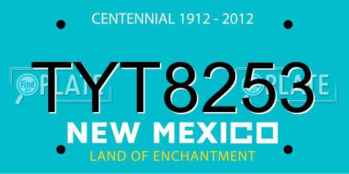 TYT8253 New Mexico License Plate