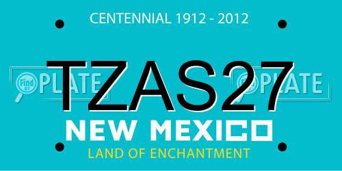 TZAS27 New Mexico License Plate