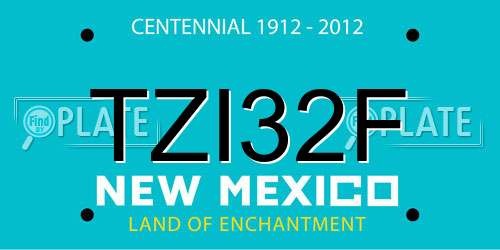 TZI32F New Mexico License Plate