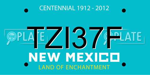 TZI37F New Mexico License Plate