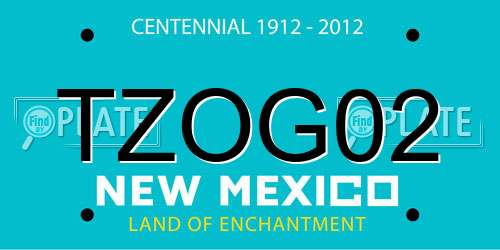TZOG02 New Mexico License Plate