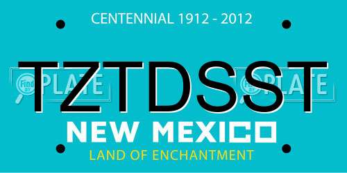 TZTDSST New Mexico License Plate