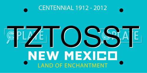 TZTOSST New Mexico License Plate