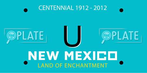 U New Mexico License Plate