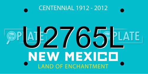 U2765L New Mexico License Plate